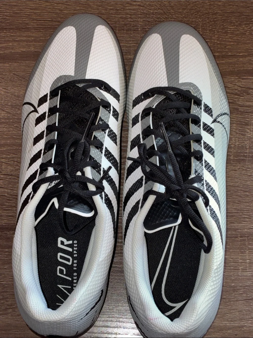 NIKE VAPOR EDGE SPEED 360 Football Cleats White Grey Black Max 95 Elite Size 15